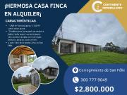 CASA FINCA EN ALQUILER, SECTOR MANANTIALES SAN FÉLIX BELLO