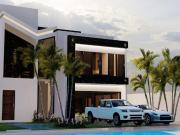 Casa moderna con jard?n, ventanas de pared completa,...