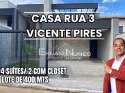 CASA MODERNA RUA 3 VICENTE PIRES 4 SUITES SENDO 2 COM CLOSET