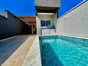 Casa na praia com piscina e 2 quartos em Peruíbe