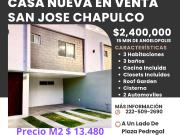 CASA NUEVA CHAPULCO, 3 RECAMARAS, PERIFERICO, ANGELOPOLIS