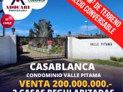 CASABLANCA PARCELA CONDOMINIO PITAMA 2 CASAS