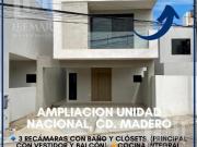 Casas nuevas en Venta en Ampliacion Unidad Nacional a...