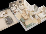 Chalet sylodges 2 appartement le chamois – 3 pièces 55,39 m2