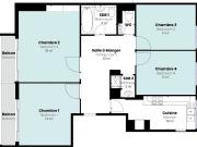 Chambre dans une colocation de 84m2