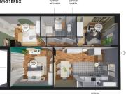 Chambre reposante de 14 m² à Bordeaux BO33