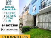 CHORRILLOS CASA EN VENTA en Condominio Privado