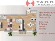 CIVILE ABITAZIONE VIA CARISSIMI NOVOLI trilocale 65mq