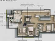 Cobertura Duplex com 4 suítes no Bairro Batel PR