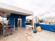 Cobertura espaÃ§osa com, area de lazer churrasqueira,...