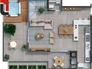 Cobertura para Venda em Curitiba/PR Ecoville 3 Quartos