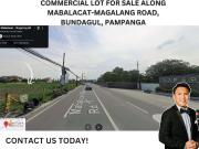 COMMERCIAL LOT FOR SALE ALONG MABALACAT MAGALANG ROAD,...