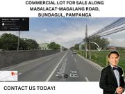 COMMERCIAL LOT FOR SALE ALONG MABALACAT MAGALANG ROAD,...