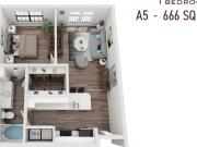 Commons Park West One Bedroom A5p Renovated