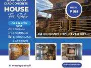 Concrete House and Lot for Sale in Dumoy, Toril Concrete House and Lot for Sale in Dumoy, Toril