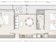 Condominio con terraza, con casa club y parques, vista a...