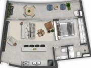 Espetacular loft para venda em Moema com 1 quarto,...