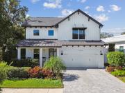 Contemporary house with garden