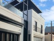 Contemporary house with pool and garden