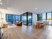 Contemporary Luxury Apartment with Captivating Gold...