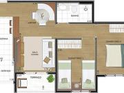 CORES AZUL 49m² R$ 380.000,00 OPORTUNIDADE!