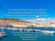 CORNICHE MER. Appartement T3, terrasse exposition Ouest