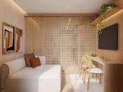 Costa dos Coqueiros Studio de 24mÂ² com Varanda na Praia...