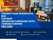 Crescent Park Residences BGC 3BR Condo with Maid’s Room...