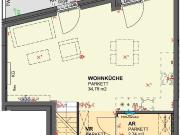 Dachgeschoss 3 Zimmer mit Dachgarten, klimatisiert...