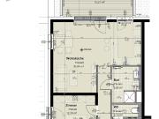 Dachgeschosswohnung mit großer Terrasse zu vermieten