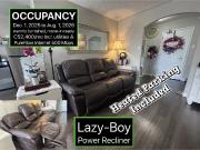 Feb 1 Aug 1 Furnished 1BR/1.5B Downtown • Heated Parking...