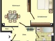 Mit Blick ins Grüne Moderne 3 Zimmer Wohnung in...