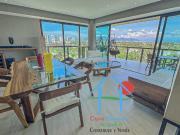 Depa en condominio de playa con terraza en L y vista al mar