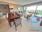 Depa en condominio de playa con terrazas, vista a la alberca