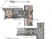 DEPA EN VENTA EN BOSQUE REAL 3HAB, 4 Y 1/2BAÑOS,...