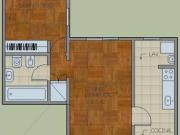 Departamento 2 ambintes con cocina y lav independiente !