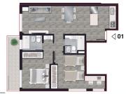 Departamento 2 dormitorios a la venta en Juan Manuel de...