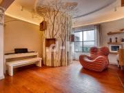 Departamento acogedor con balcón y chimenea en Polanco