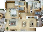 Departamento alberca familiar y de adultos, padel,...