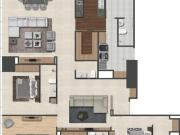 Departamento amueblado 225 m2 con 3 recámaras en venta,...