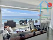 Departamento con 3 recámaras, terraza y vista al mar