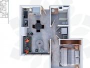 Departamento de 1 recámara, a pasos del Parque Agua...