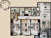 DEPARTAMENTO DE 3 RECÁMARAS + CUARTO DE SERVICIO EN...