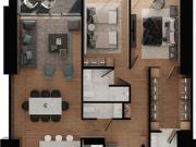 Departamento de 3R con terraza en venta para estrenar en...