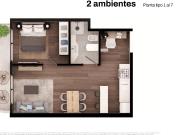 Departamento de dos ambientes en construcción