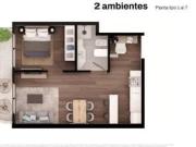 Departamento de dos ambientes en construcción