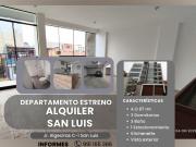 ¡Departamento de Estreno en Alquiler en San Luis!