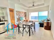 Departamento de playa con 2 recámaras y terraza con...