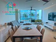 Departamento de playa. Terraza con vista parcial al mar