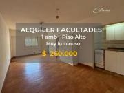 Departamento en ALQUILER MONOAMBIENTE, zona FACULTADES